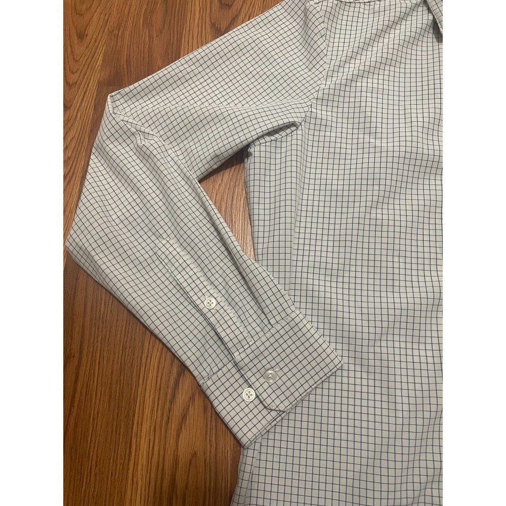 Mizzen+Main Leeward Dress Shirt Mens Large Trim Fit Check Performance - Picture 10 of 13